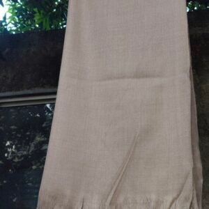 Wool Blend Shawl | Natural Beige/Tan | 50% Wool, 50% Polyester