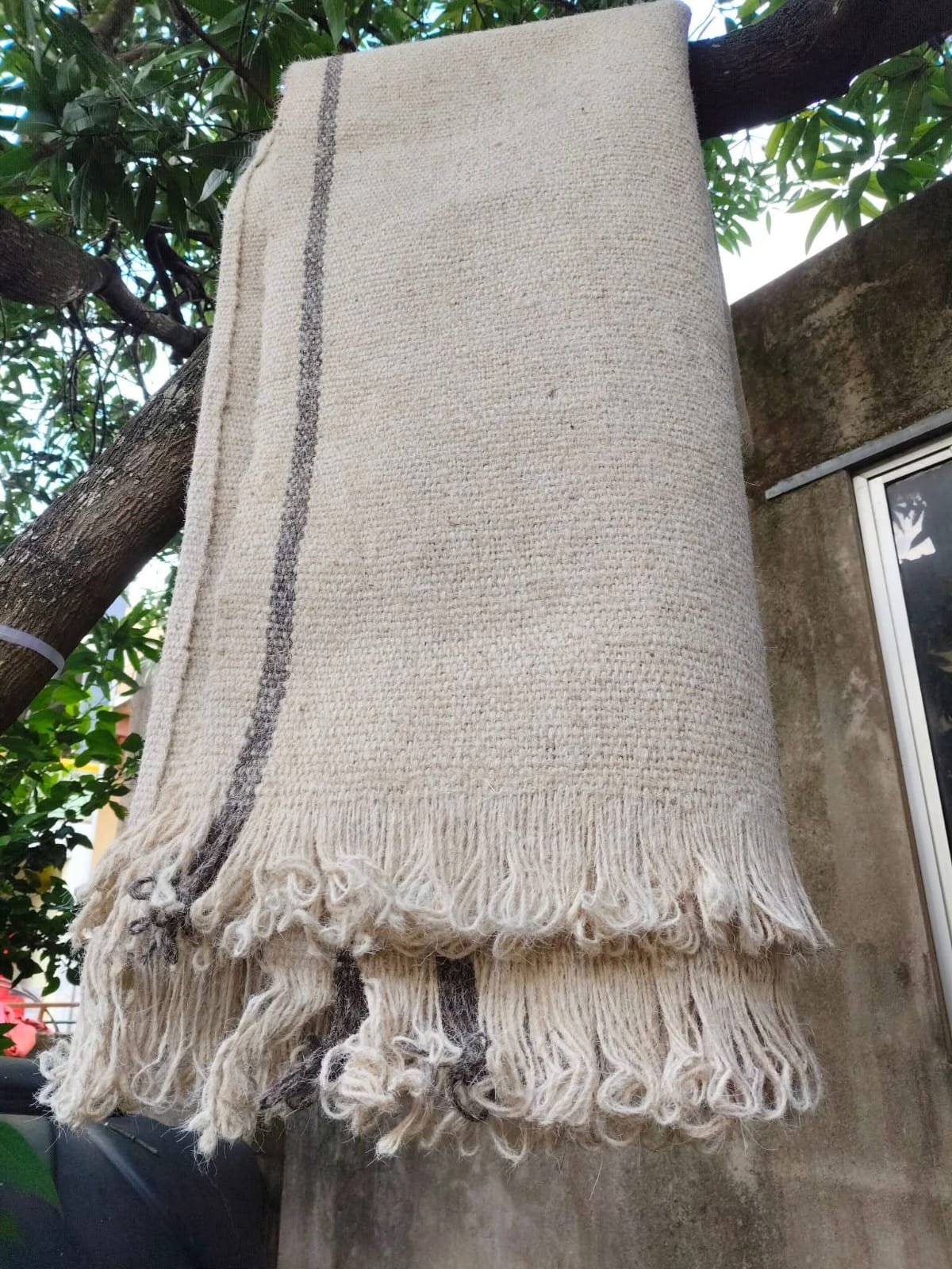 Heritage Andhra Gongadi: Handwoven Deccani Wool Meditation Mat